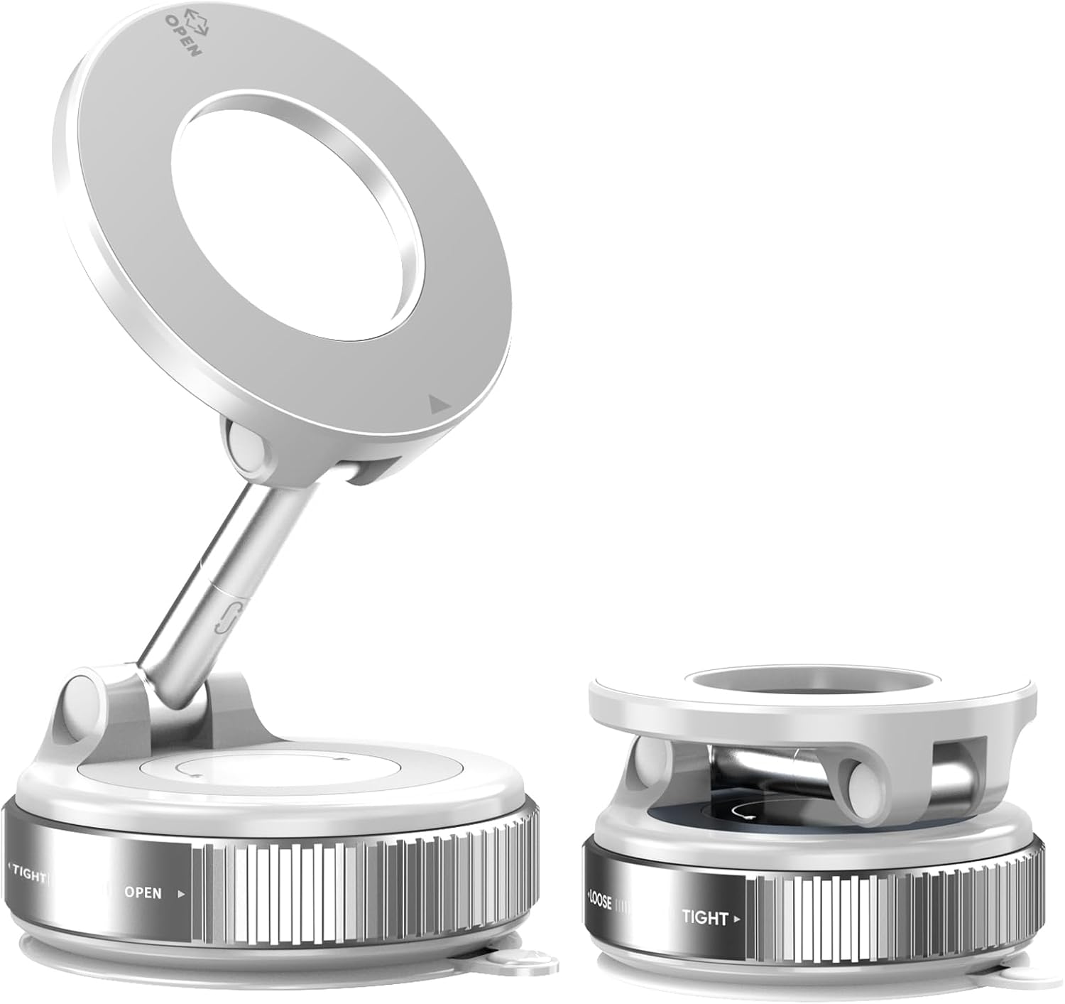 Upgraded 360° Nano Gel Vacuum Magnetic Phone Holder. Car Phone Holder for Magsafe[108+LBS Strongest Suction & 3000gf Strongest Magnetic]. Suction Cup Phone Mount for Car/for iPhone 17 Pro Max